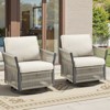 Buenhomino Outdoor Wicker Patio Conversation Furniture Set - 2 of 4