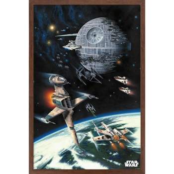 Trends International Star Wars: Return of the Jedi - Space Battle Framed Wall Poster Prints