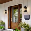 DAKAFUL Outdoor and Waterproof Exterior Wall light,Porch wall lamp with Glass lampshade-Black - 4 of 4