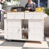45” Kitchen Island With Trash Can Cabinet - 4 of 4