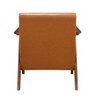 Okak Modern Accent Chair Living Room Chair with Comfy Fabric Upholstered 1pc Solid Rubber Wood Stylish Armchair for Reading Room Bedroom - 2 of 4