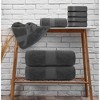 White Classic Luxury 100% Cotton 8 Piece Towel Set - 4x Washcloths, 2x Hand, and 2x Bath Towels - 4 of 4