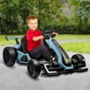 Green 24V Electric Drift Go Kart For Kids Ages 6 To 12 With 2 Powerful Motors Adjustable Seat Led Lights Music And Safety Belt Green - 2 of 4
