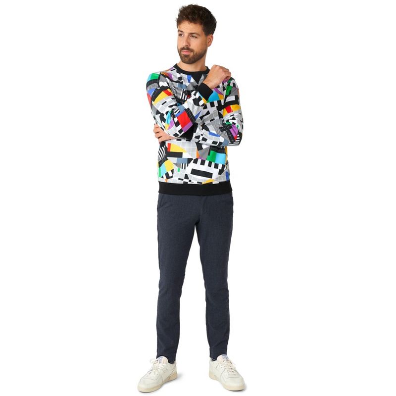 OppoSuits Men's Sweater - Testival - Multicolor, 3 of 7