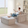 MAXYOYO 65"x49" Modern Corduroy Chaise Lounge Sofa Bed with Pillows for Living Room & Bedroom, No Assembly Required - 4 of 4