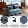 NicBex 56.9 Inch Pull-out Sofa Bed Loveseat Sofa with 2 USB Ports,Side Pockets and Phone Holder for Living Room,Apartment,Office - 4 of 4