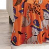 Plazatex Halloween Cats plush Decorative Halloween Machine Washable Throw 50" X 60" Orange - 3 of 4