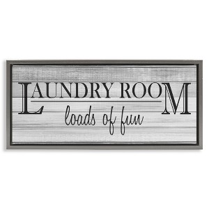 Stupell Industries Fun Laundry Room Funny Bathroom, 25" x 11" - 1 of 4