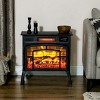 Syemin Indoor Fireplaces 22" Free Standing Electric Fireplace Stove, Fire Place Heater Effect Quick Heat Portable Fireplace, Black, 22.8"*9.6"*22.2" - 2 of 4