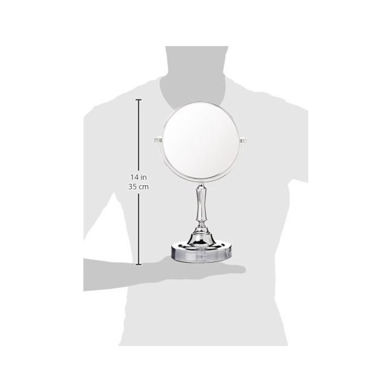 Vanity Mirror - Two-sided Swivel Mirror with Chrome Finish -and Bathroom Mirror with x10 Magnification - HomeItUsa, 2 of 3
