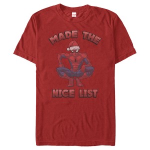 Men's Marvel Christmas Spider-Man Nice List T-Shirt - 1 of 4
