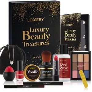 Lovery 12pc Beauty Treasures - Luxury Advent Countdown to Christmas and Birthdays - 1 of 4