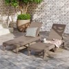 Costway 1/2 PCS Outdoor Chaise Lounger Chair 3-Position Reclining Chair with Waterproof Rattan Brown/Black - 2 of 4