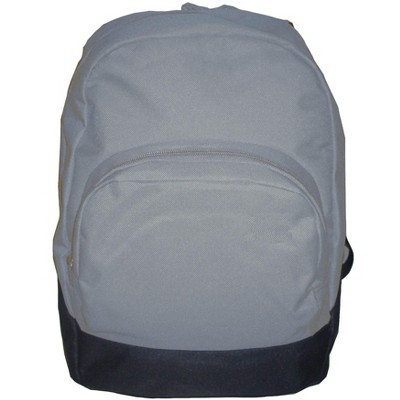 School Smart 1-Pocket Backpack, 17-3/10 x 12-2/5 x 6 Inches, Polyester, Grey