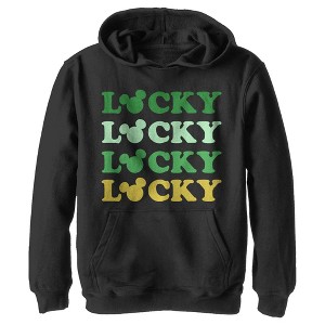 Boy's Disney Mickey and Friends Lucky Stack Pull Over Hoodie - 1 of 4