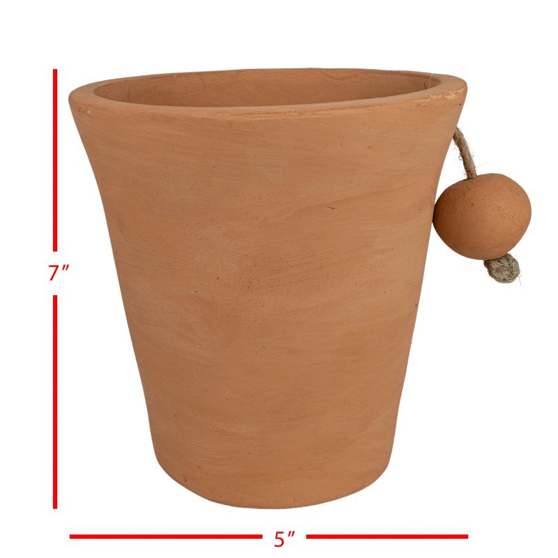 Bead Accent Terracotta & Jute Vase - Foreside Home & Garden, 5 of 6