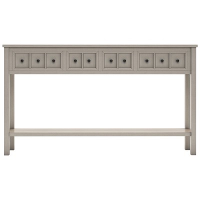 NicBex 60"Console Table with 4 Drawers Narrow Long Entryway Table with Open Shelf for Hallway,Living Room