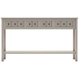NicBex 60"Console Table with 4 Drawers Narrow Long Entryway Table with Open Shelf for Hallway,Living Room - 1 of 4