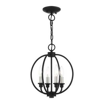 Livex Lighting Milania 4 - Light Chandelier in  Black