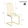 Lyngins Dining Room Side Chairs Set of 2/4/6,Upholstered Chairs with Faux Leather Padded Seat and Gold Metal Legs for Kitchen,Living Room - 2 of 4