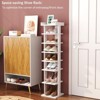 Tree City - Slim 7-Tier 45'' Vertical Wooden Shoe Rack for Entryway, Closet & Small Spaces ¨C Holds 7¨C10 Pairs - 2 of 4