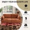 MOONMISS chenille 2-seater wood-legged sofa with LED light, USB charging port and storage bag Living room Bedroom Study room - 4 of 4