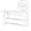 Console Table W/4 Drawers 2 Shelves Vintage Minimalist Console Table Sturdy Stable Entryway Sofa Table Easy To Assemble For Living Room Hallway, Blue - 2 of 4