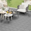 Costway 18/36 PCS Interlocking Deck Tiles 12" x 12" Waterproof All Weather Flooring Covering Grey - 2 of 4