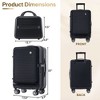 Carry-on Luggage 20 Inch Front Open Luggage Lightweight Suitcase with Front Pocket and USB Port, 1 Portable Carrying Case - 3 of 4