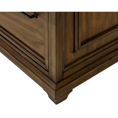 Porter Brown Wood 2-Drawer Lockable Lateral File Cabinet