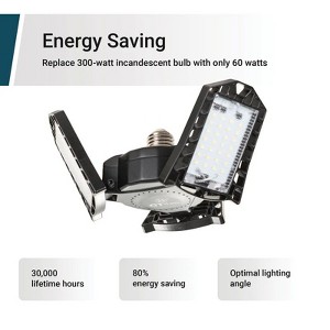8-Pack 6000 Lumen LED 3-Panel Bulb E26 60W 5K,a Versatile and Energy-efficient Lighting Solution - 1 of 4