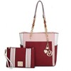 MKF Collection Rochelle Vegan Color Block Vegan Leather Women’s Tote Bag with Wristlet by Mia K - 2 of 4