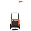 vidaXL Pet Bike Trailer Orange and Black Oxford Fabric and Iron 48.8" x 20.9" x 20.9" - 3 of 4
