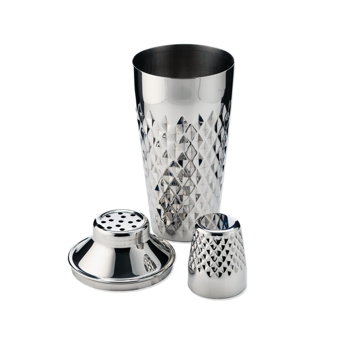 Viski Diamond Cocktail Shaker, Faceted Stainless Steel Drink Shaker for Margarita, Espresso Martini, Home Bar Essentials, Party Hosting Gifts, 25 oz - thumbnail 8