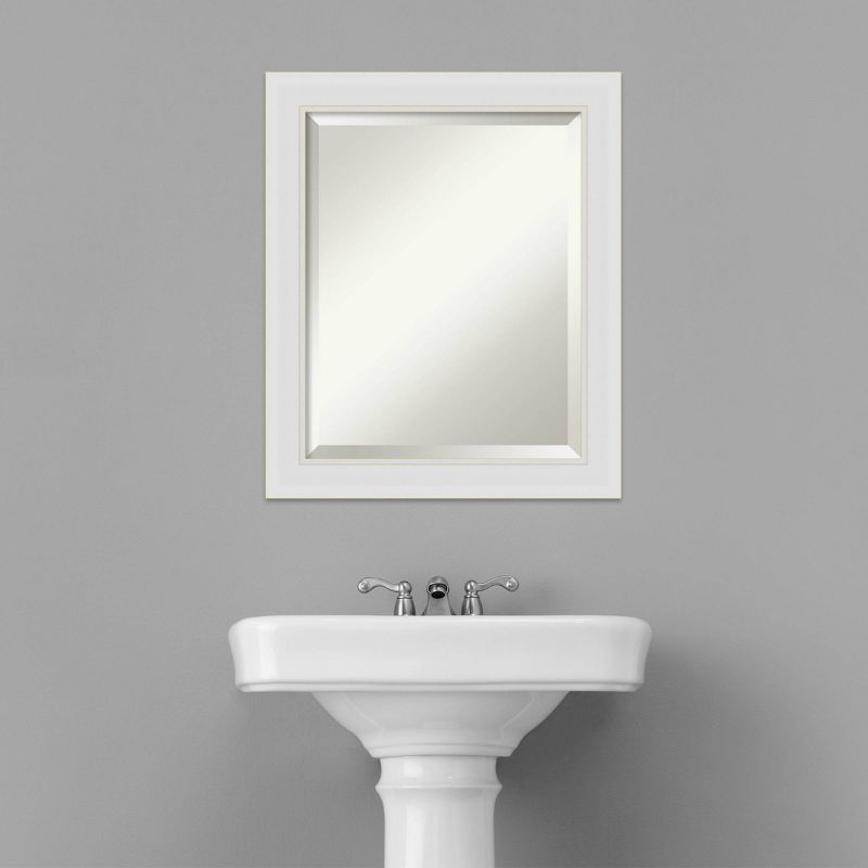 Flair Framed Bathroom Vanity Wall Mirror Soft White - Amanti Art, 6 of 11