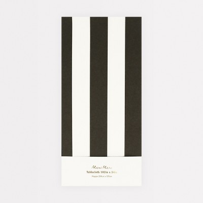 Meri Meri Black Striped Tablecloth (Pack of 1)