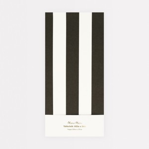 Meri Meri Black Striped Tablecloth (Pack of 1) - 1 of 3