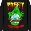 Pabst Blue Ribbon Grunge Neon Color Art Adult Black Long Sleeve Tee - 4 of 4