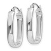 Black Bow Jewelry 3.5mm, 14k White Gold U-Shaped Hoop Earrings, 20mm (3/4 Inch) - 2 of 4