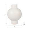 Modern Decorative Vase Unique Round Shape Ceramic Contemporary Style Home Office Bedroom Living Room Decor - 2 of 4