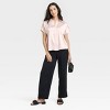 Women's Short Sleeve V-Neck Blouse - A New Day™ - 3 of 3