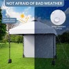 Garvee 10'x10' Outdoor Canopy Tent with Sidewall, Pop up Canopy with Vented Roof, Portable Instant Camping Beach Canopy Tents - 3 of 4