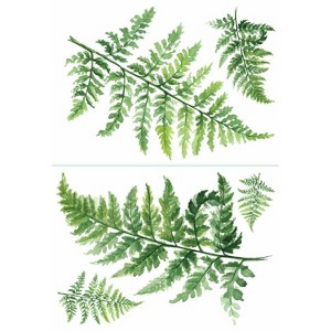 Fern Peel and Stick Giant Wall Decal Green - RoomMates: Vinyl Botanical Modern Decor, Self-Adhesive, 5pc - 1 of 3