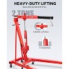 2-Ton Folding Engine Hoist with Lever, Hydraulic Shop Crane with 6 Swivel Wheels & Adjustable Boom (0.5T-2T), Heavy-Duty Cherry Picker for Garage - 3 of 4