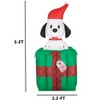 Gemmy 5 ft. Animated LED Dog in Gift Box Christmas Inflatable - 4 of 4