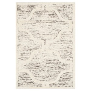 Light Brown/Ivory Geometric Tufted Accent Rug - (2
