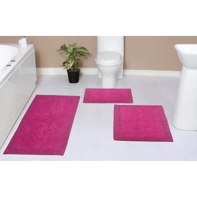 Home Weavers Luxury Collection 100% Cotton Tufted Bathroom Rug Set, Non-Slip Latex Bath Rug Set