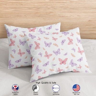 Sweet Jojo Designs Girl Full/Queen Comforter Bedding Set Butterfly Blush Pink and Purple 3pc — фото 5
