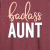 Women's - Instant Message - Badass Aunt Lightweight French Terry Wide Neck Long Sleeve Graphic Shirt - 2 of 4
