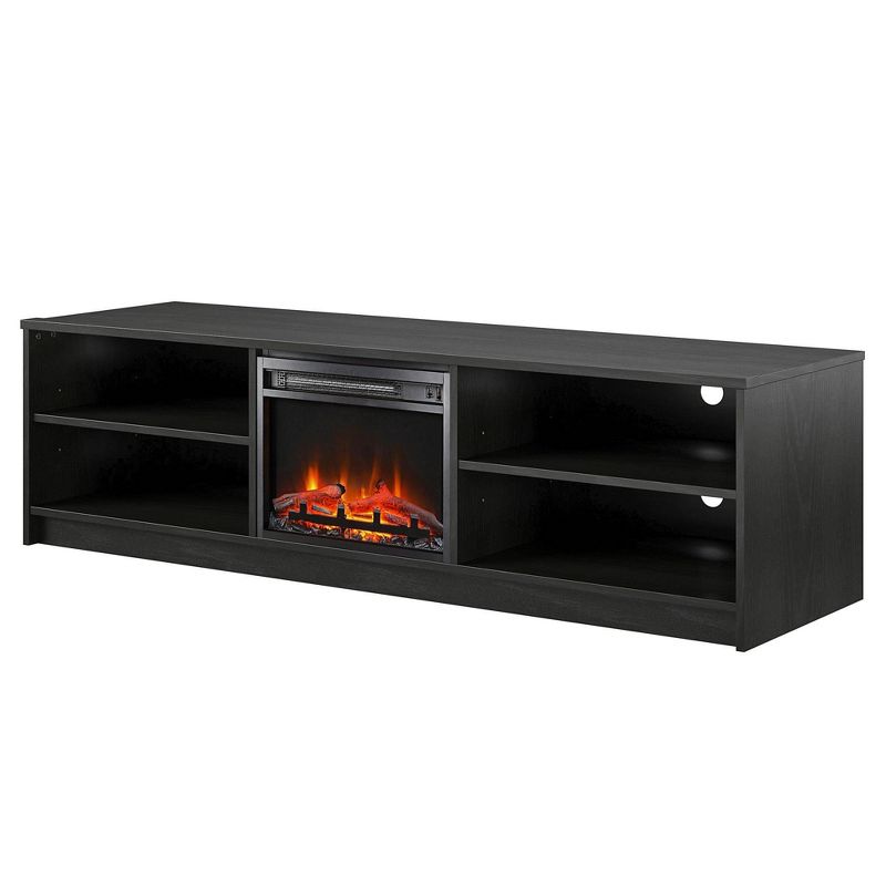 Newton Electric Fireplace Insert with 4 Shelves TV Stand for TVs up to 75" - Room & Joy, 5 of 10